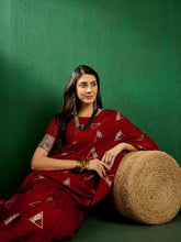 Womens Fashion Ethnic Red Color Sarees-MLSHWSA1309RED0ONE